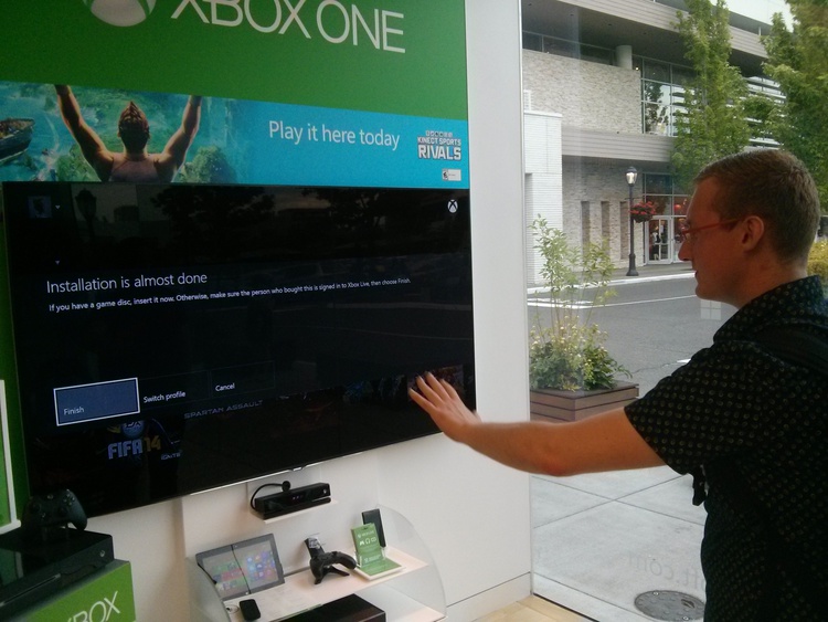 Joe trying the xbox settings menu